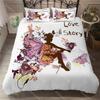 Girl Butterfly Duvet Cover Set Beautiful Fairy Butterflies Single Bedding Set Flower Fairy Fantasy Queen Comforter Cover 2_3 Pc