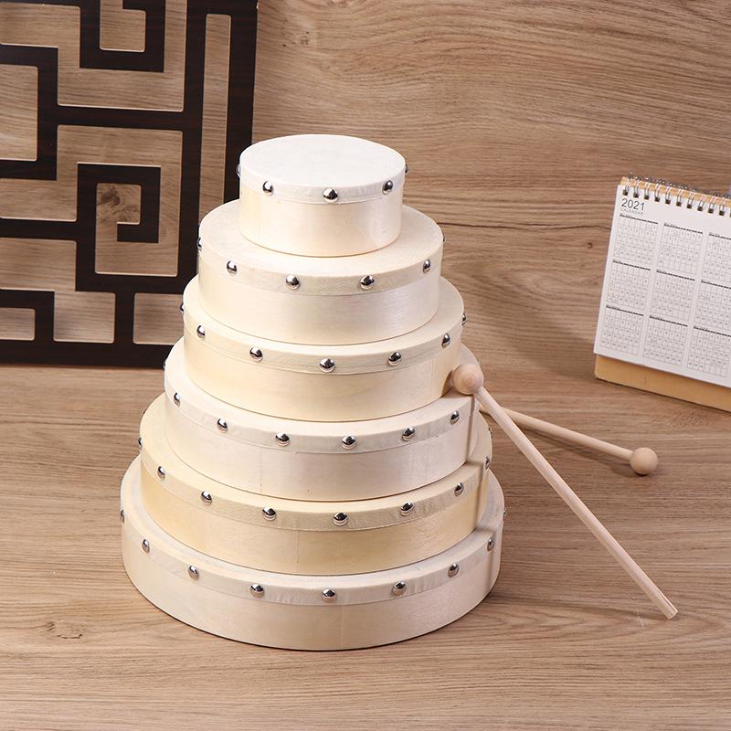 Рамочные барабаны 4/6/7/8/9/10 дюймов ручной барабан деревянный барабан с барабанными палочками набор музыкальная игра детская развивающая игрушка ударный инструмент