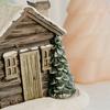 Ceramic Log Cabin Chimney Incense Burner Fragrance Stick Holder for Festive Christmas Decoration