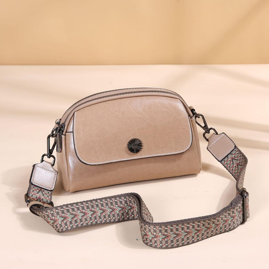 Женская сумка из коровьей кожи, одноплечная, кроссбоди, практичная многосекционная сумка-ракушка с контрастной расцветкой, сумка для мобильного телефона