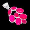 Faceted Ruby Gemstone 925 Sterling Silver Jewelry Pendant 2.2"  AH-3413