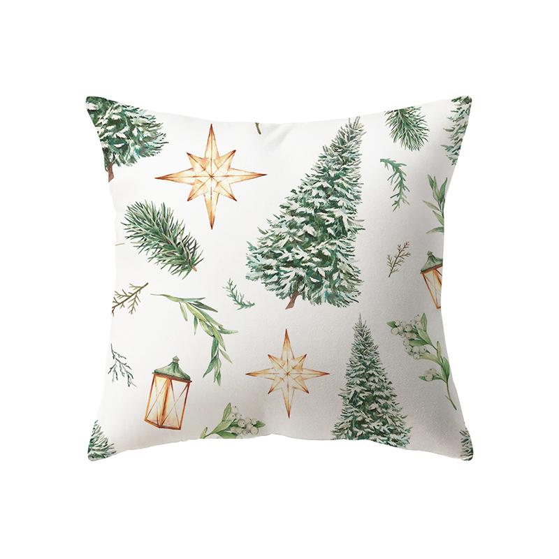 Рождественская тема Санта-Клаус с принтом наволочка для дома, гостиной, украшения дивана, полиэстеровая подушка, наволочка