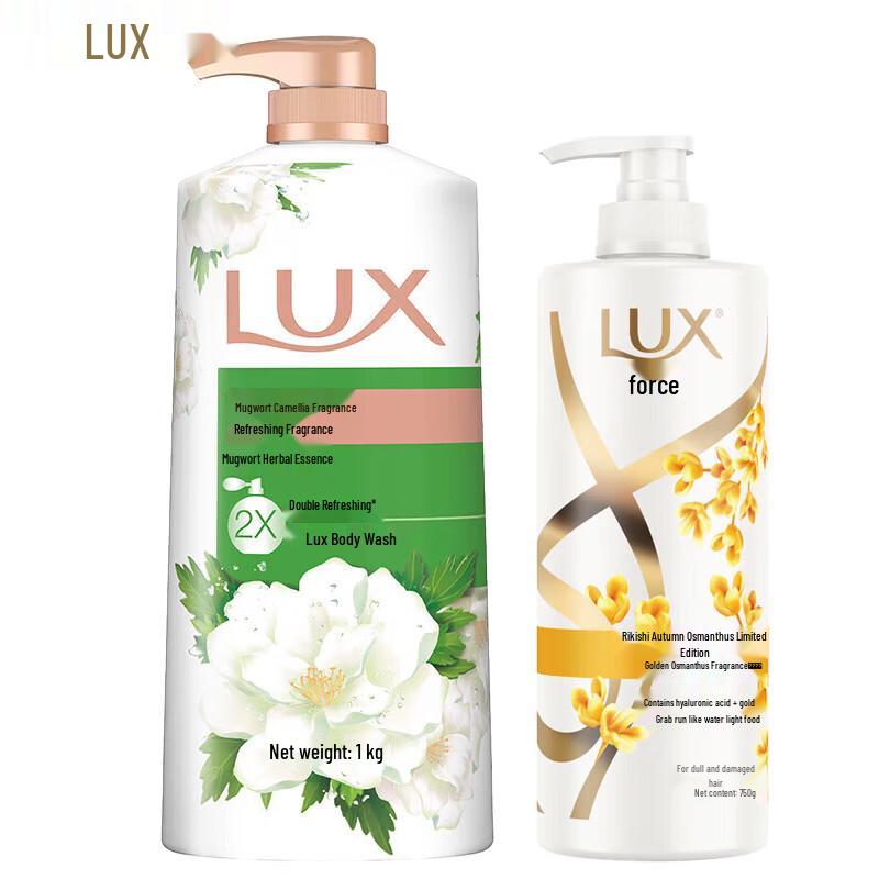 Набор: Гель для душа LUX с полынью и камелией & Крем для волос с золотым османтусом