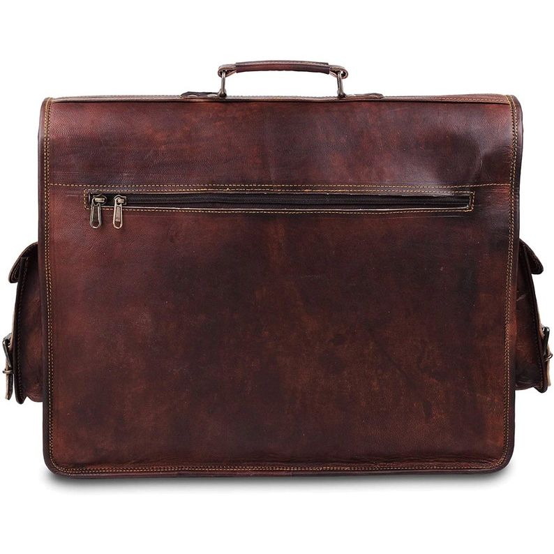 Handmade Leather Laptop Bag for Men Full Grain Large Leather Messenger Bag for Men 18 Inches with Rustic Look Best Leather Briefcase