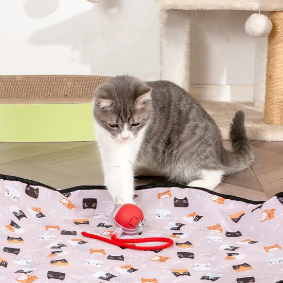 Интерактивные игрушки для кошек Автоматический быстро катящийся мяч со звуковыми эффектами В помещении активируемый щебетанием движущийся мяч Игрушки для кошек