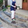 Azuma Compo-Niwaniwa Long Handle Outdoor Broom, 27cm Bristles, 129cm Total Length, Moderately Flexible for Easy Sweeping, Mixed Bristles 177