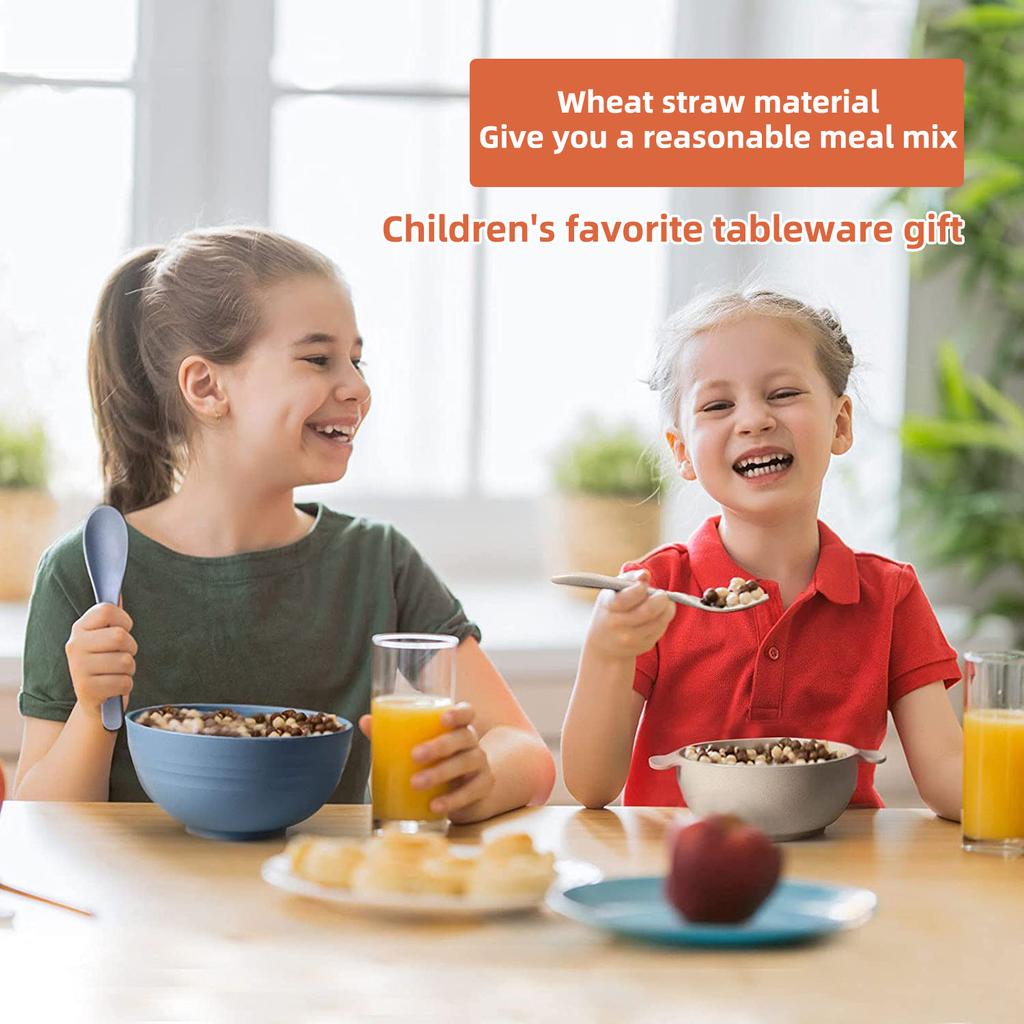 8 шт./наборов детских мисок из натуральной пшеничной соломы для кормления малышей