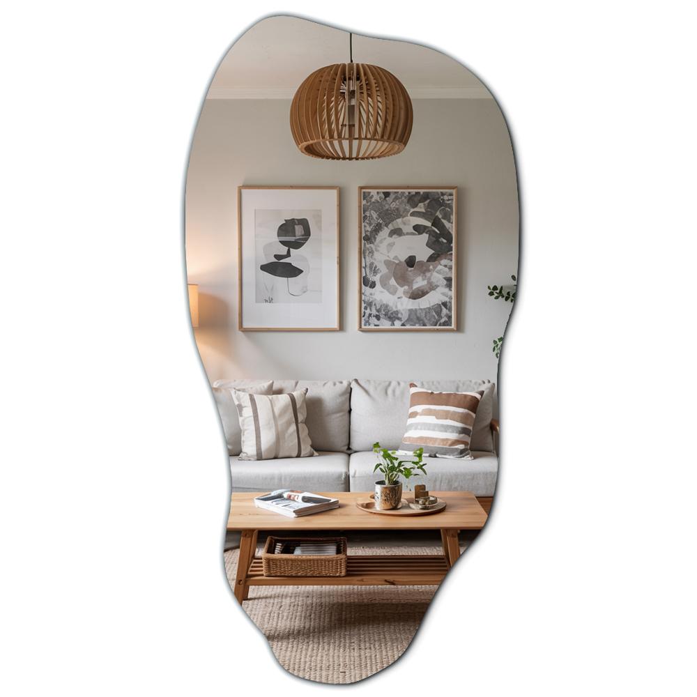 Lustro Ścienne Do Wizażu Organiczne Unikalne Barbapapa Poziome, Pionowe, Designerskie Do Sypialni