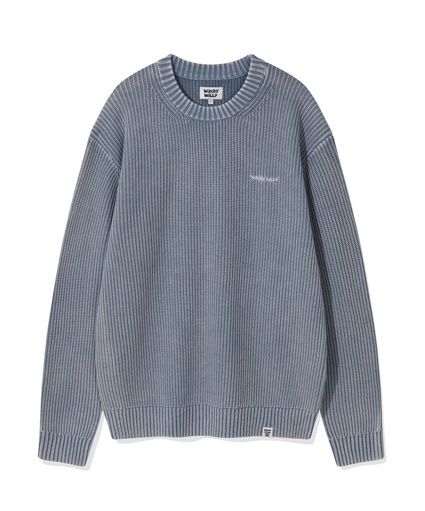 WACKY WILLY Pigment Pullover Knit Blue