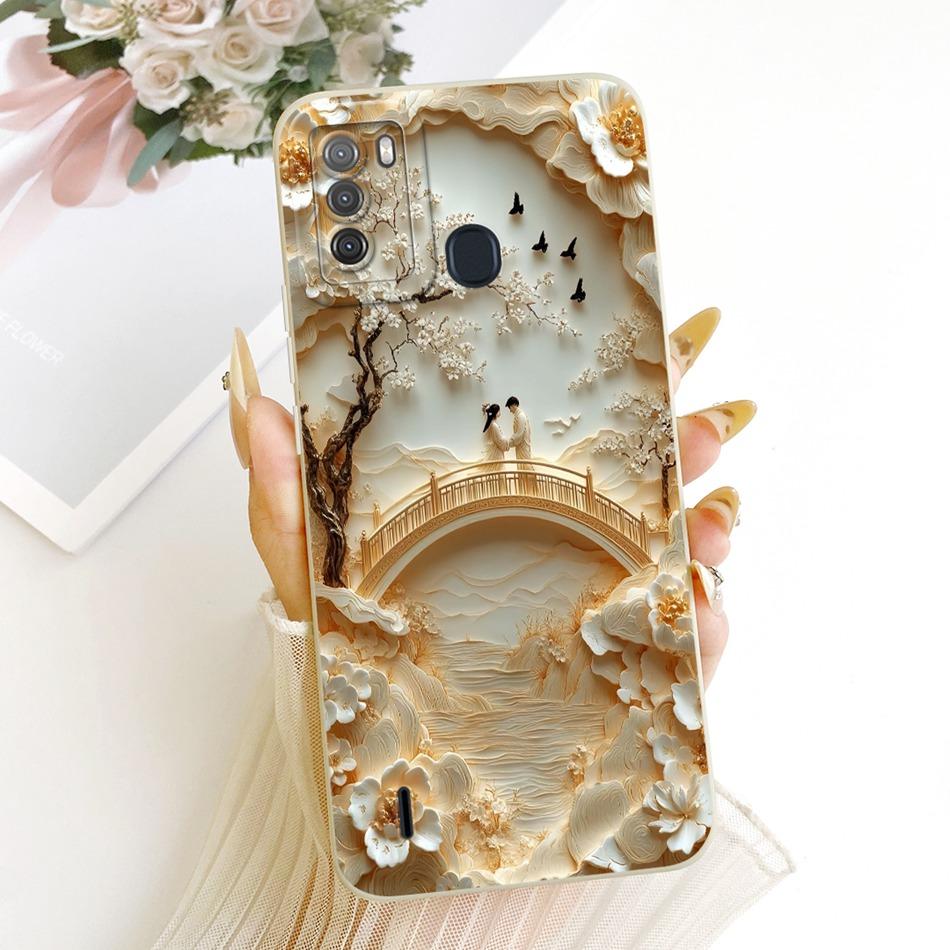 For Itel S16 Vision 1 Pro Fashion Dusk Beach Painting Phone Case For Itel Vision 1 Pro ItelS16 Soft Silicone Cover Bumpers