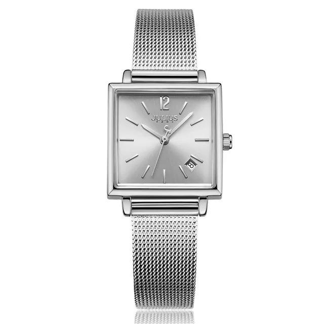 Julius Fashion Square Calendar Waterproof Student Watch