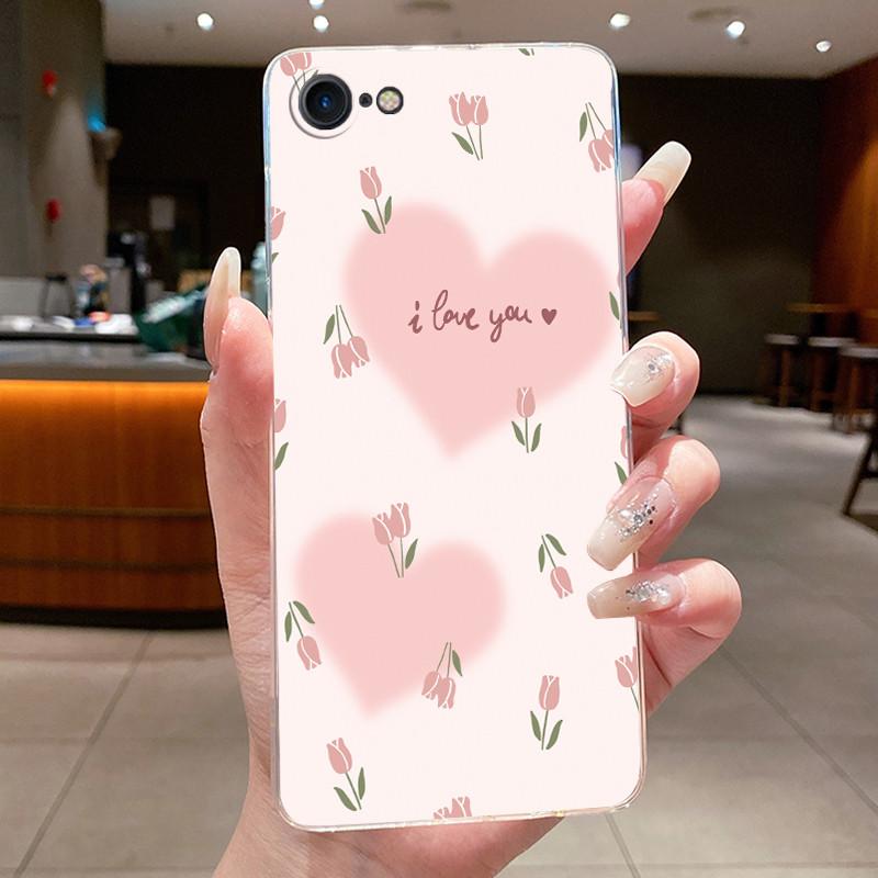 Чехол с цветами для iphone 7 8 Plus SE 2020 Capa Прозрачный Мягкий Силиконовый Чехлы Для телефона для iphone 7plus 8+ Fundas Узор Прозрачный