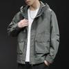 Свободная куртка с капюшоном, мужская, весна и осень, многофункциональная, большого размера, повседневная, мужская, весенняя, новый стиль