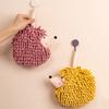 2Pcs Hedgehog Fluff Ball Hand Towels Strong Absorbent Quick-drying with Hanging Rope Microfiber Chenille Hand Towel