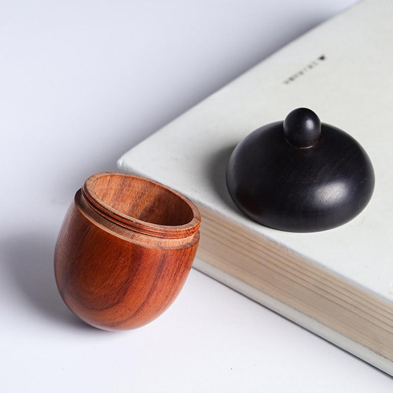 6.6*4.5Cm Pill Box Case Solid Wood Bottle Holder Wooden Rescue Container Pendant