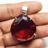 Сертифицированный 109,95 карат Красный Топаз Груша 925 Стерлинговое Серебро Натуральный Драгоценный Камень Подвеска my-362-k