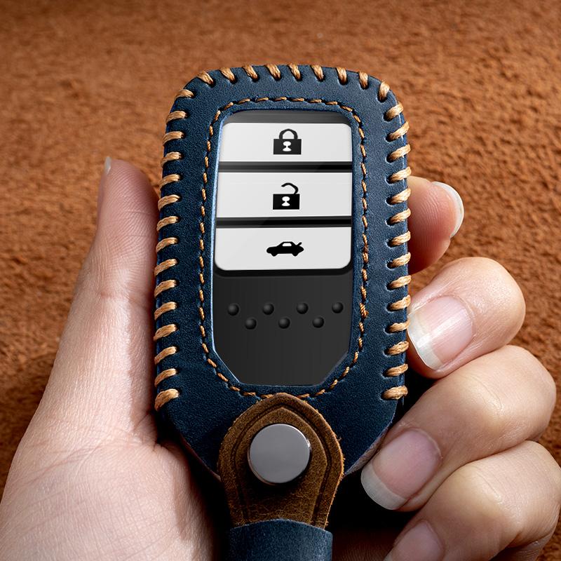 Чехол для автомобильного ключа для Honda, чехол для автомобильного ключа с брелком, подходит для Honda, подходит для Civic, для HR-V CRV Odyssey Accord Original