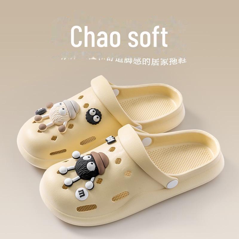 Женские пляжные тапочки EVA 2024 — толстая подошва, противоскользящие, с защитой от запаха, подчеркивающий дизайн для ношения на открытом воздухе