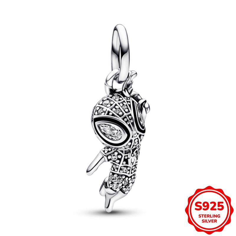 Marvel Человек-паук и Щит Капитана Америки Подвеска Шарм Бусина Подходит для Браслета 3 мм Ожерелье Женский Кулон Роскошные DIY Ювелирные Изделия Подарок