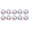10pcs 6 Sided Dice Interesting Safe Waterproof Durable Portable Standard Dice for Entertainment