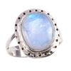Natural Rainbow Moonstone Gemstone Handmade 925 Solid Silver Gift Ring S.7 E3t22