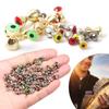 20pcs Fishing Fast Sinking DIY Fly Tying Material Dumbbell Eyes Hook Eyes Fly Tying Beads Brass