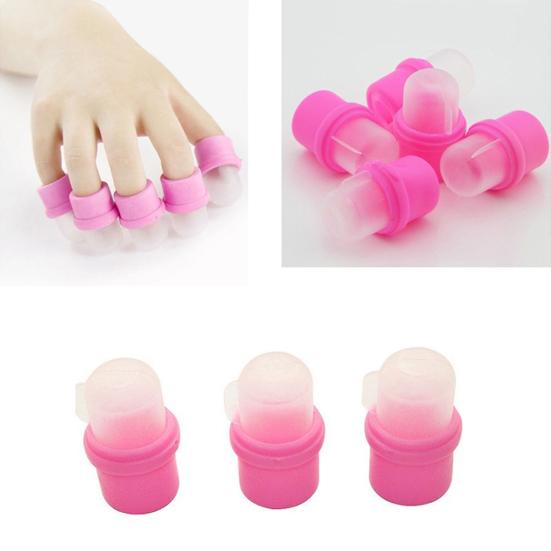 10Pcs Wearable Nail Acrylic Soaker Kit Polish Remover Gel Removal Cap Tips