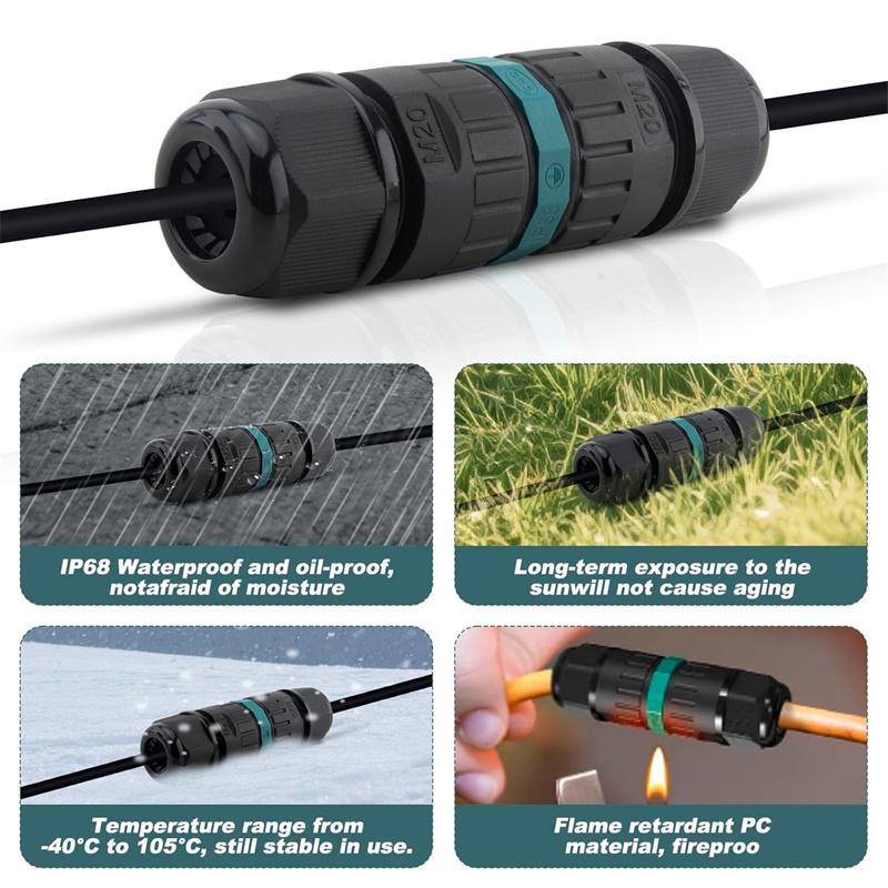 Ip68 Waterproof Electrical Cable Connector Wire Connector Waterproof Ip68 External Electrical Electrical Cable