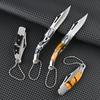 Portable Mini Pocket Knife Disassembly Quick Stainless Steel Wooden Handle  Keychain Folding Fruit Knife Camping Survival Tool