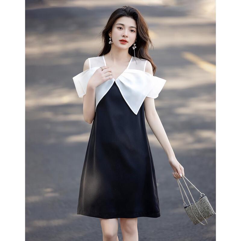 Elegant V-Neck Bow Sheer A-Line Summer Dress