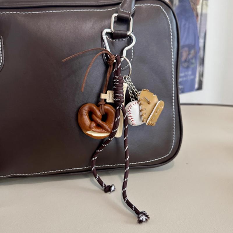 Yogodlns Милый бейсбольный хлеб, плетеная веревка, подвеска, сумка, аксессуар, модная сумка для хранения хлеба с щелочной водой, сделанная вручную