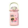 Cartoon Thermal Cup Double Drinking Straw Coffee Cup Portable Insulated Cup  For Girls