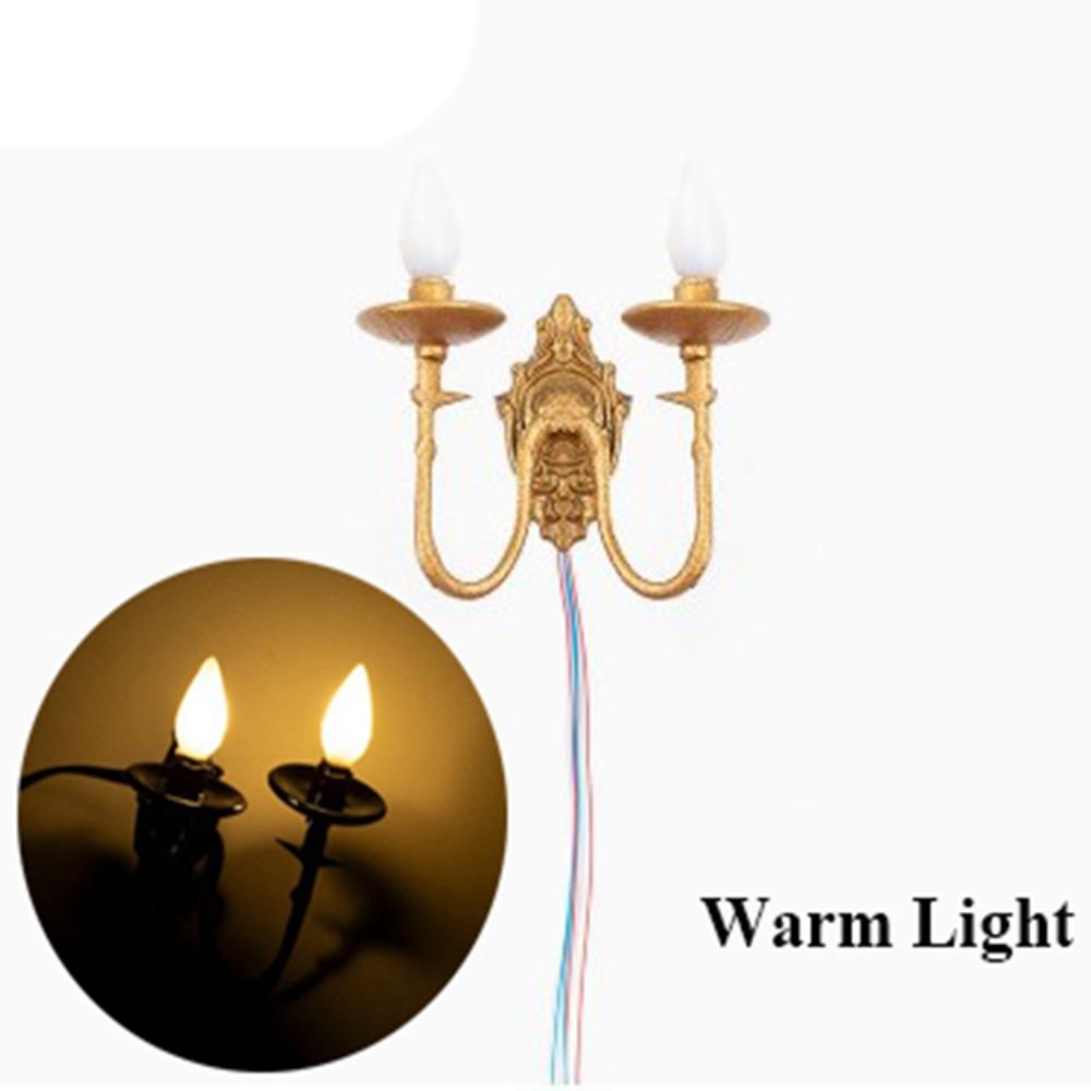 ABS металлический материал кукольный домик настенный светильник 3V песочный стол люстра новая модель белый/теплый свет