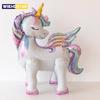 Freestanding Cute 3D Unicorn Balloon Foil Birthday Decoration Rainbow Unicorn Party Supplies Room Decoration Kids Toy