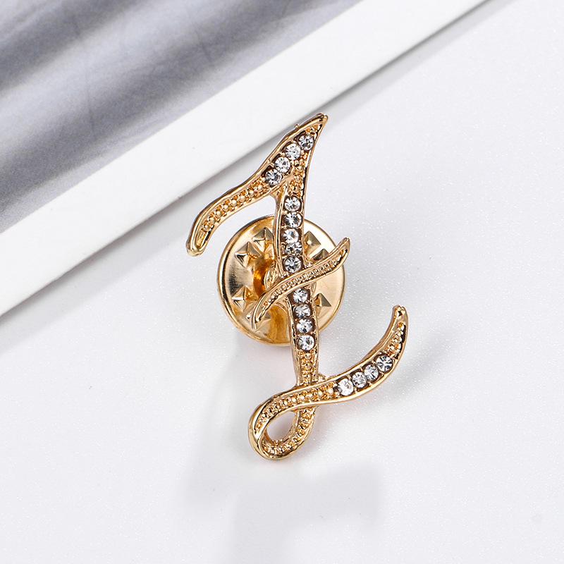 High-Precision Electroplated Vintage Alloy Brooch with Rhinestones