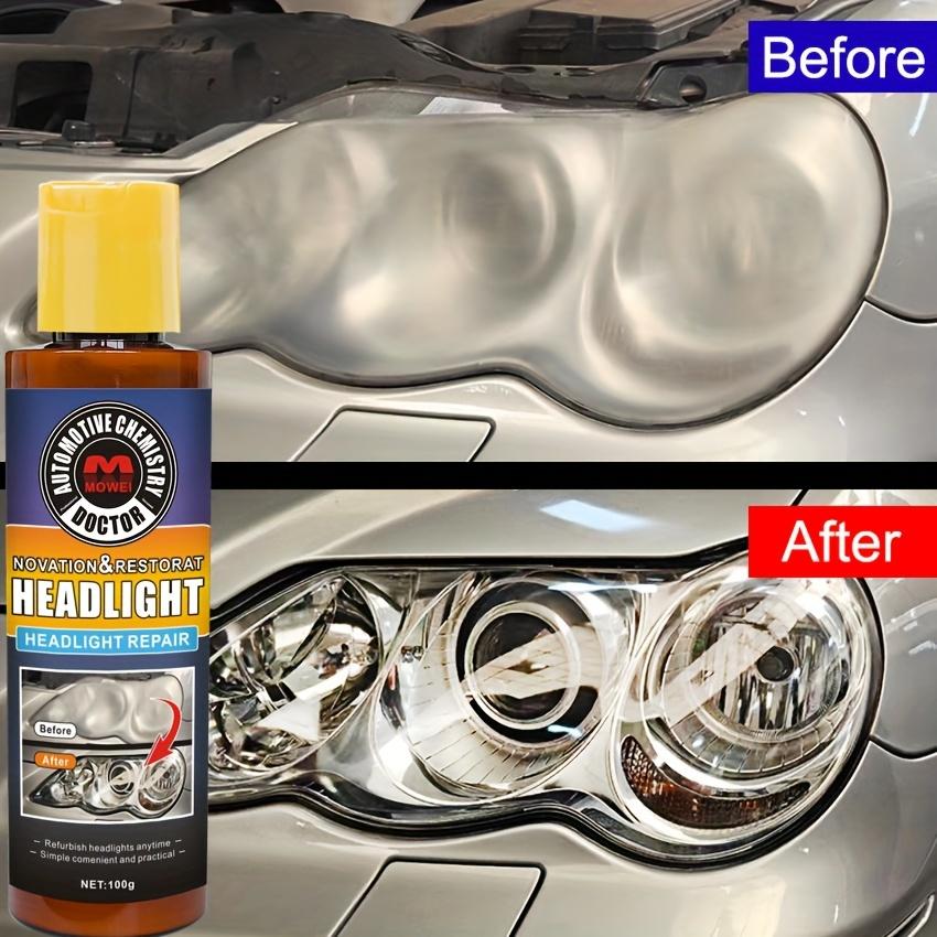 Комплект для ремонта автомобильных фар — восстановленное полировальное средство для удаления желтизны, царапин и окисления. Увеличить яркость
