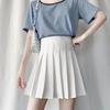 White Black Skirts Summer Women Pleated Skirts Womens Mini Skirts High Waist Sweet Girl Korean Skirts