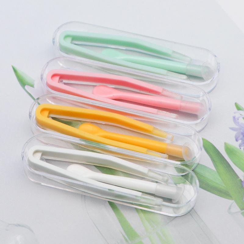 Multicolor Contact Lenses Tweezers and Suction Stick for Special Tool Contact Lens Inserter Remover Mini Cantact Lense Box