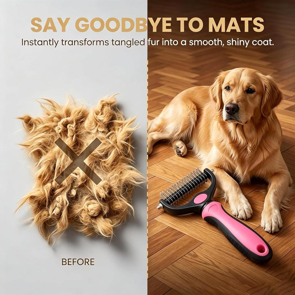 Pet Open Knot Comb Dog Hair Comb Hair Removal Comb Beauty Comb Dog Comb Pet Supplies Cat Comb Cat Comb Large All Black