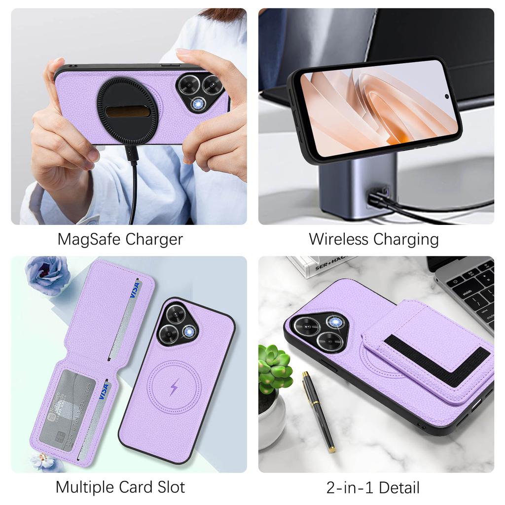 Magsafe 2 In 1 Detachable Xiaomi 15 Pro Wallet Case with Card Holder Magnetic Kickstand PU Leather Flip Cover For Redmi Note 13 Pro Redmi 14C Note14