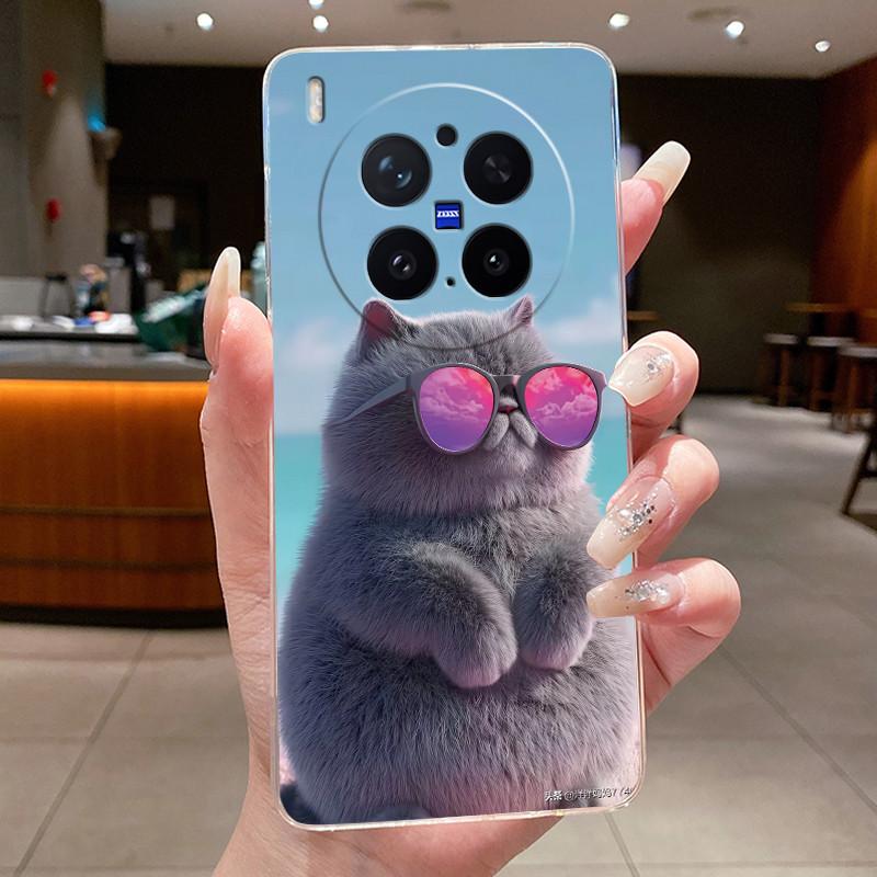 Модный Чехол-Вулкан для Vivo X300 Pro, Прозрачный Мягкий TPU, Защита от Царапин, Чехол для Пары