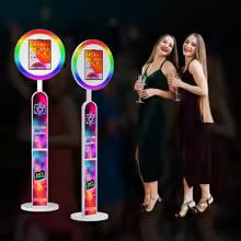 High Quality Portable 12.9 Inch 13 Inch iPad Photo Booth Adjustable Photo Booth Adjustable circular RGB fill light Party Wedding