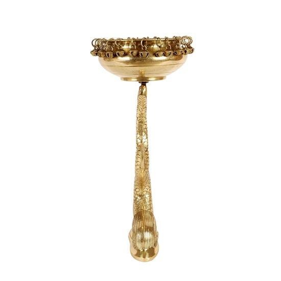 Декоративный латунный экспонат Urli с рыбным дизайном, 34 см, чаша Urli для домашнего декора, латунный декор Urli, латунная чаша для цветов, стандартная, 1 шт.