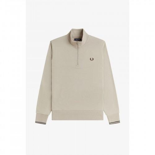Fred Perry Mens Logo Half Zip Sweatshirt