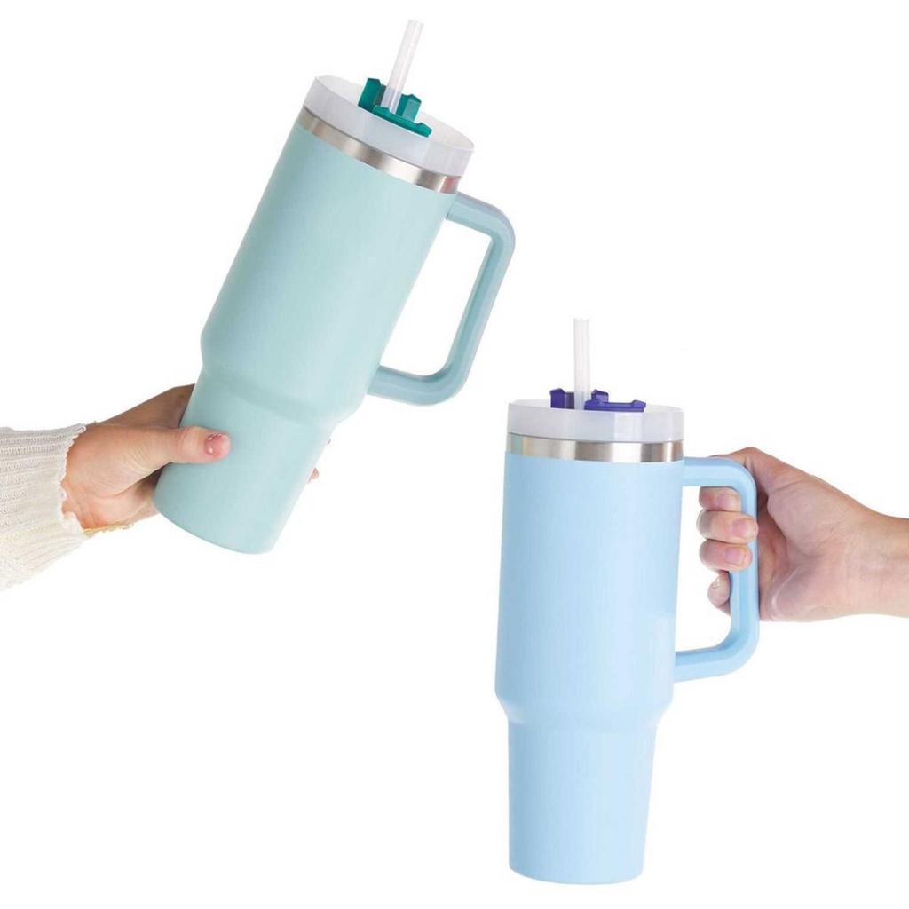 1200 мл пищевая чашка для кофе со льдом и ручкой, модная соломенная автомобильная кружка для воды с изоляцией из нержавеющей стали