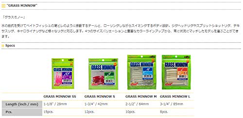 Ecogear Червь Glass Minnow M 2-1/2 дюйма #344 Hokuriku Clear
