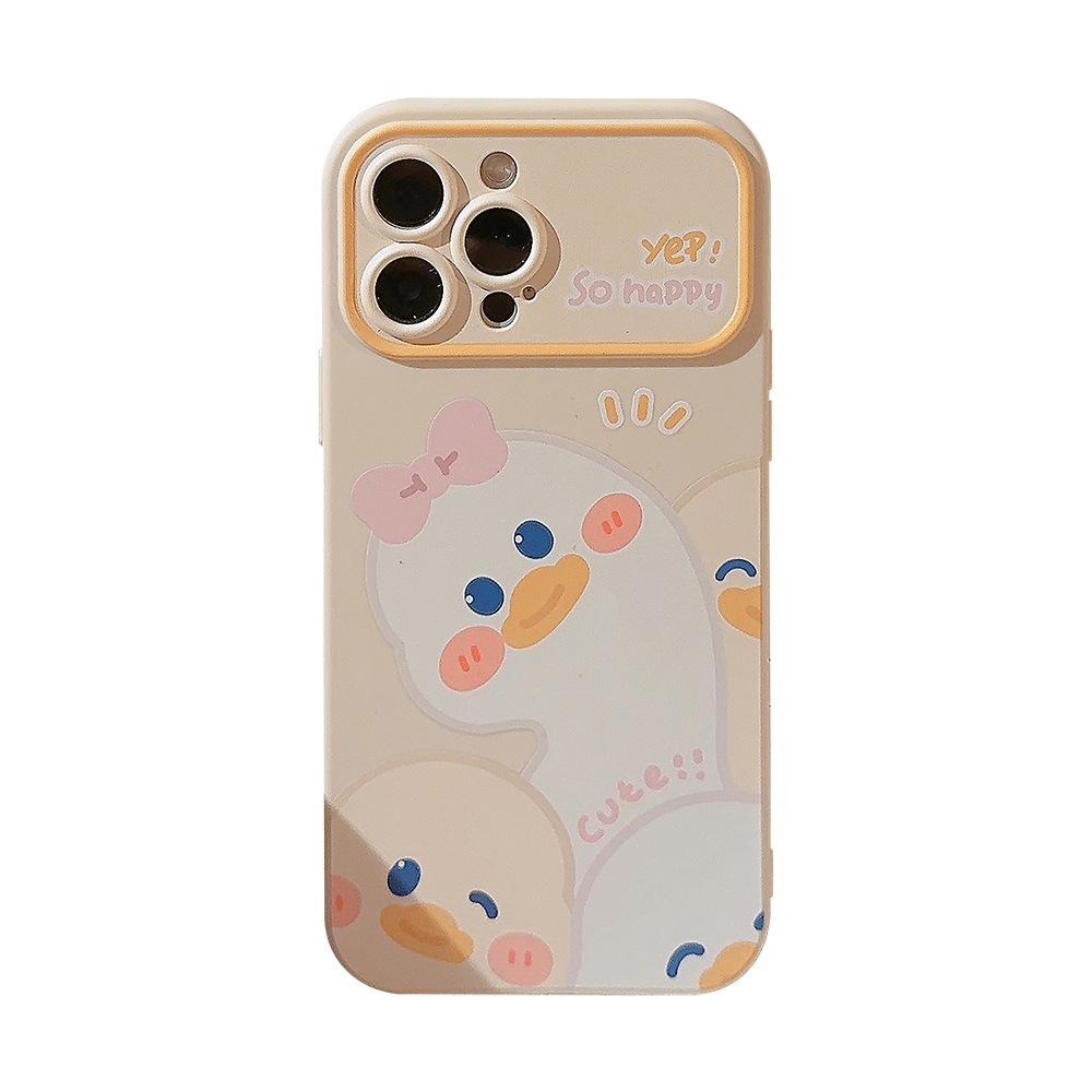 Bow Duck Suitable for IPhone14 IPhone Case 13pro Max Soft Cute 11 Female 15 Soft Huawei 16