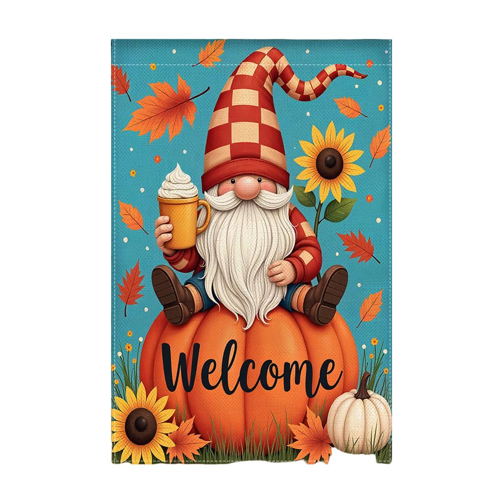 Durable Thanksgiving Fall Garden Flag Outdoor Yard Decoration Thanksgiving Banners for Autumn Party Home Decor