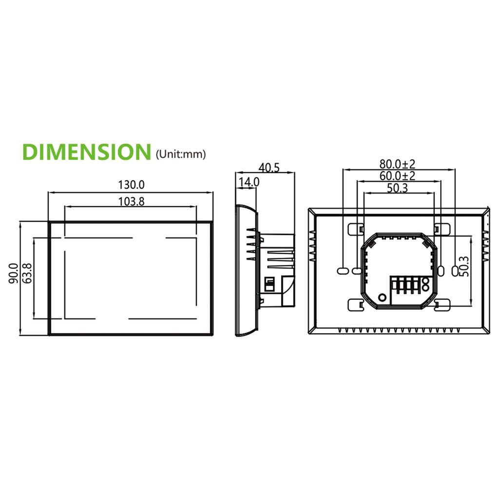 3A 95~240V Boiler Heating Energy Saving Smart Thermostat with Touchscreen LCD Display Weekly