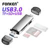 FONKEN 6 In 1 Multifunction USB 3.0 Card Reader U Disk Type C/Micro USB/TF/SD Flash Drive Memory Card Reading Adapter Phone Accessories